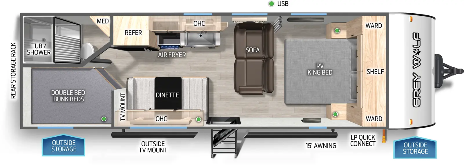 Grey Wolf 26DJSE Floorplan